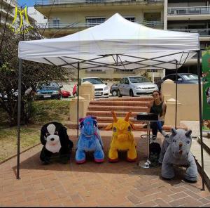 Wholesale Hansel happy rides on animal motorized plush riding animals for kids from china suppliers
