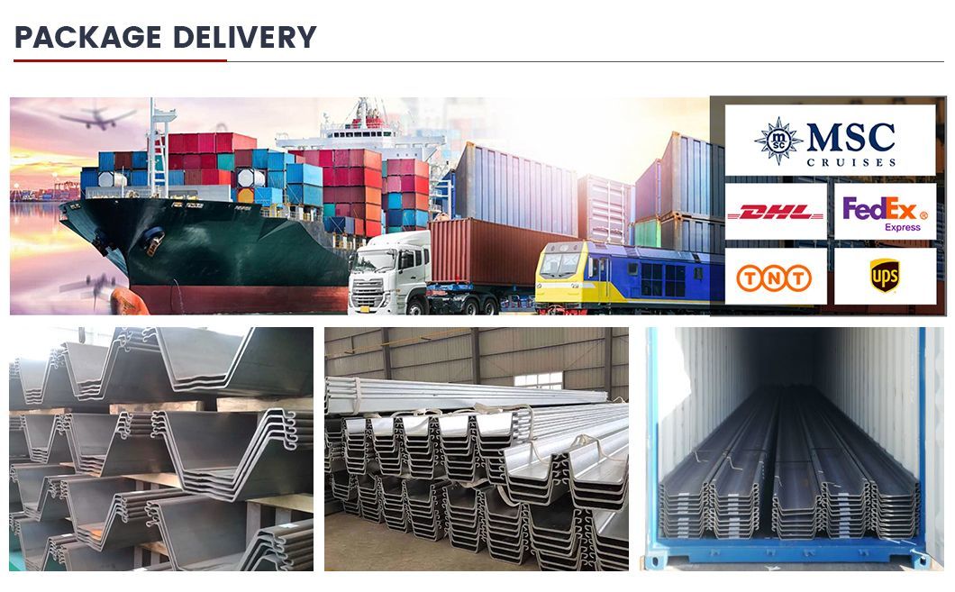 Hot Sales 1.5-5.5mm Hot Rolled Steel Sheet Pile S235 S270 S355 S235 S270 S355 Corrosion Resisting Steel Sheet Pile with Preshipment Inspection