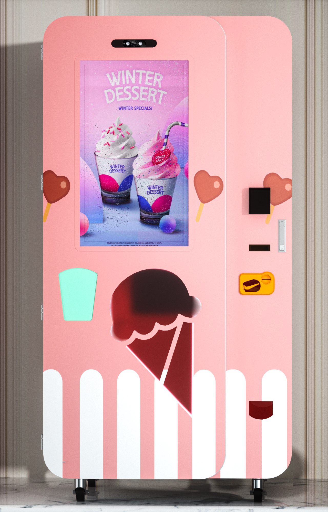 Unmanned 24 Hours Self-Service Soft Ice Cream Vending Machine Automatic Robot Ice Cream Vending Machine