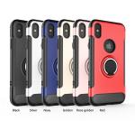 Ring Magnetic Armor bracket shatter-resistant Gold Silver Red Case For IphoneXS