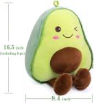 16.5-inch snuggle stuffed avocado fruit soft plush Throw pillow gift for kids,