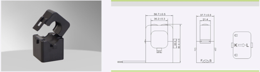 Split Core Current Transformer KCT-36 300A/100mA 400A/40mA 500A/50mA 600A/60mA 300-600/0.333V AC Current Sensor Split