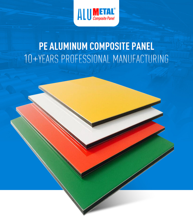 4mm LDPE Core PE Aluminum Composite Panel ACP Sheet Fireproof Door Decoration 1500mm