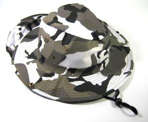 Wholesale Black / White 100% Cotton Bucket Hat With Nylon Strings / Printed Embroidered Patterns from china suppliers