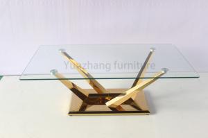 Wholesale Modern stainless steel metal coffee table luxury marble coffee tea table from china suppliers