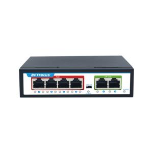 Wholesale Customized 4 Port Poe Switch 20km 4*10/100Mbps POE Port + 2*10/100Mbps Uplink Port from china suppliers