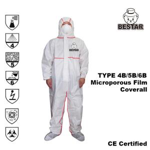 Wholesale BESTAR Microporous Disposable Boiler Suits Polypropylene Coveralls Type 4B/5B/6B from china suppliers