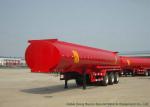 Tri Axle Stainless Steel Tanker Semi Trailer , Palm Oil / Crude Oil Tanker