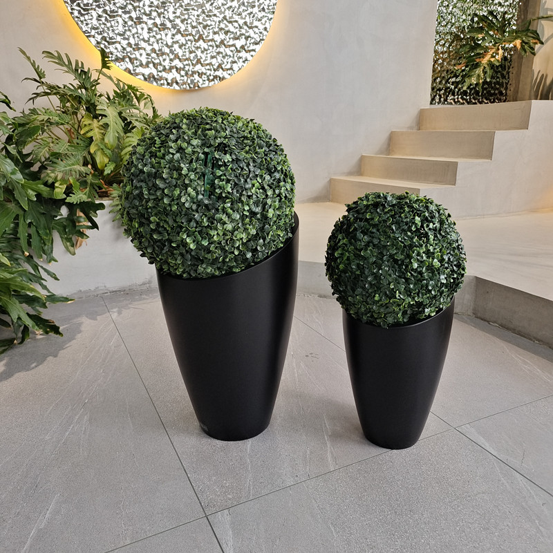 Modern Fiberglass Rectangular Flower Pots With Matte Finish