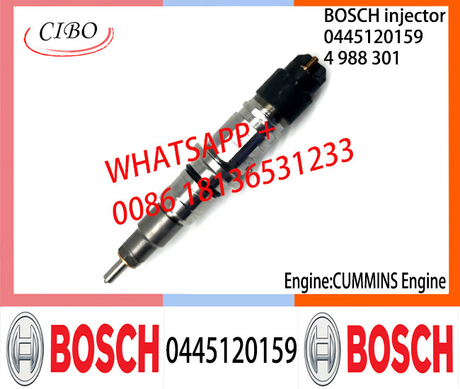 BOSCH 0445120159 4988301 Neutral Fuel Injector Assembly 0445120159 4988301 For CUMMINS