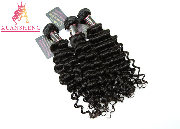 Cuticle Aligned Peruvian Human Hair No Shedding Malaysian Curly Bundles