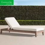 Modern Outdoor Furniture Outdoor Garden Teak Wood Chaise for Waterproof Villa