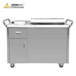 Stainless Steel Gas Outdoor Mobile Teppanyaki Griddle for Steak Frying