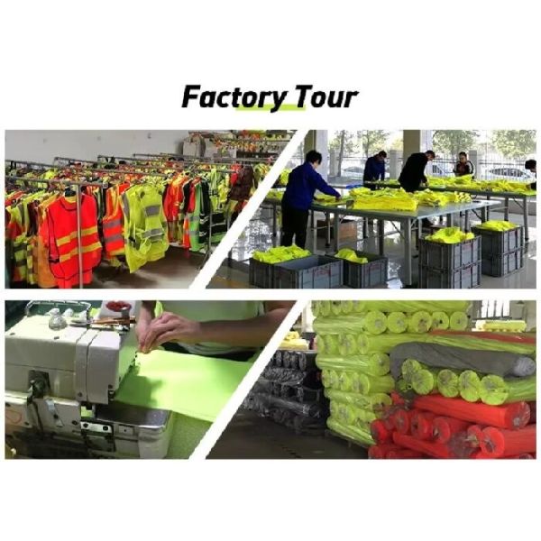 Strip Mesh Fabric Construction Security Safety Reflective Vest