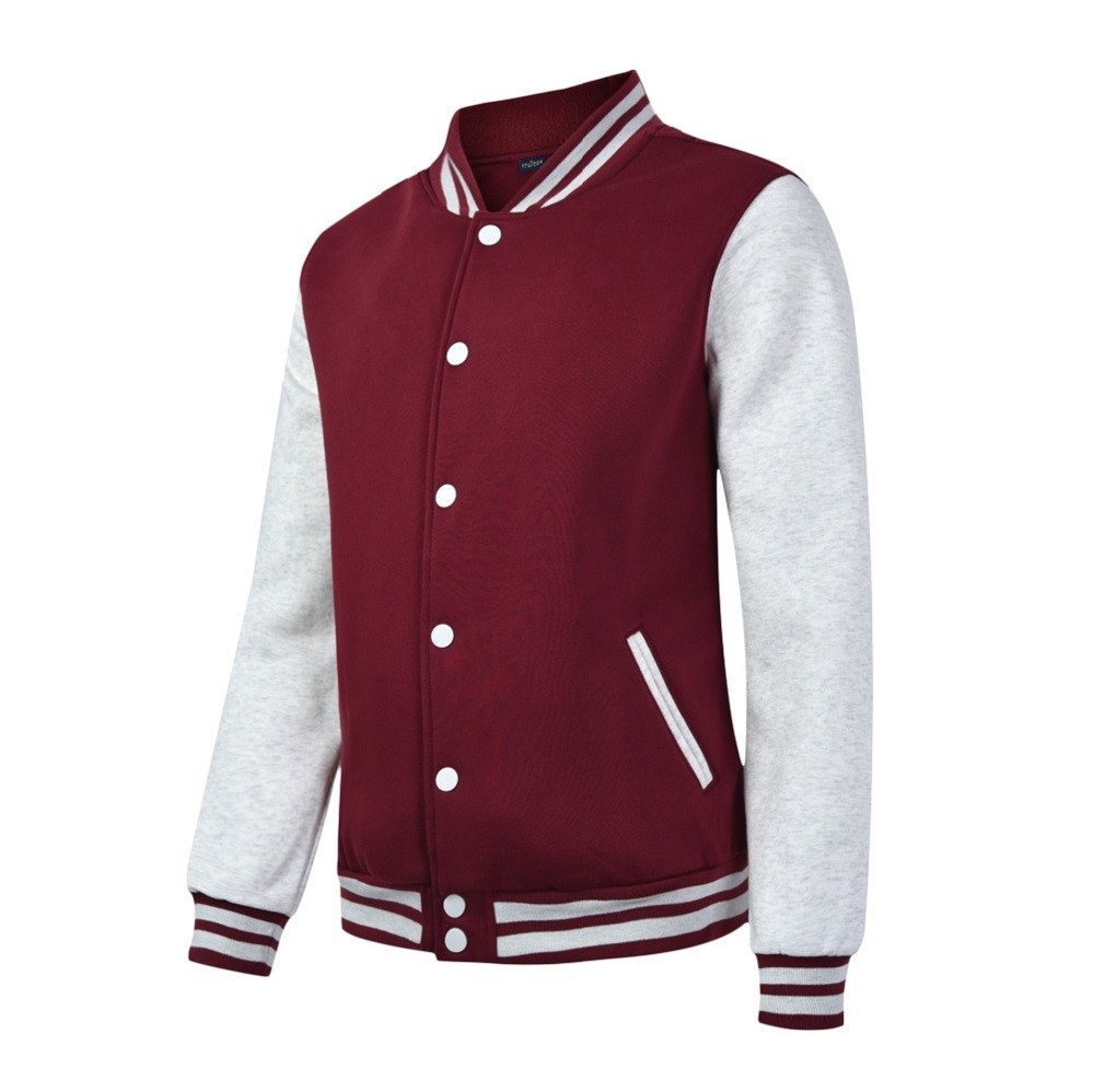 Casual Slim Fit Mens Oversized Pullover Hoodie College Sportswear Baseball Jacket