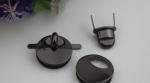US style zinc alloy round shape metal nickel chrome twist lock purse hardware