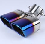 PUERXIN Car Modification Accessories Burnt 19cm Stainless Steel Exhaust Pipe