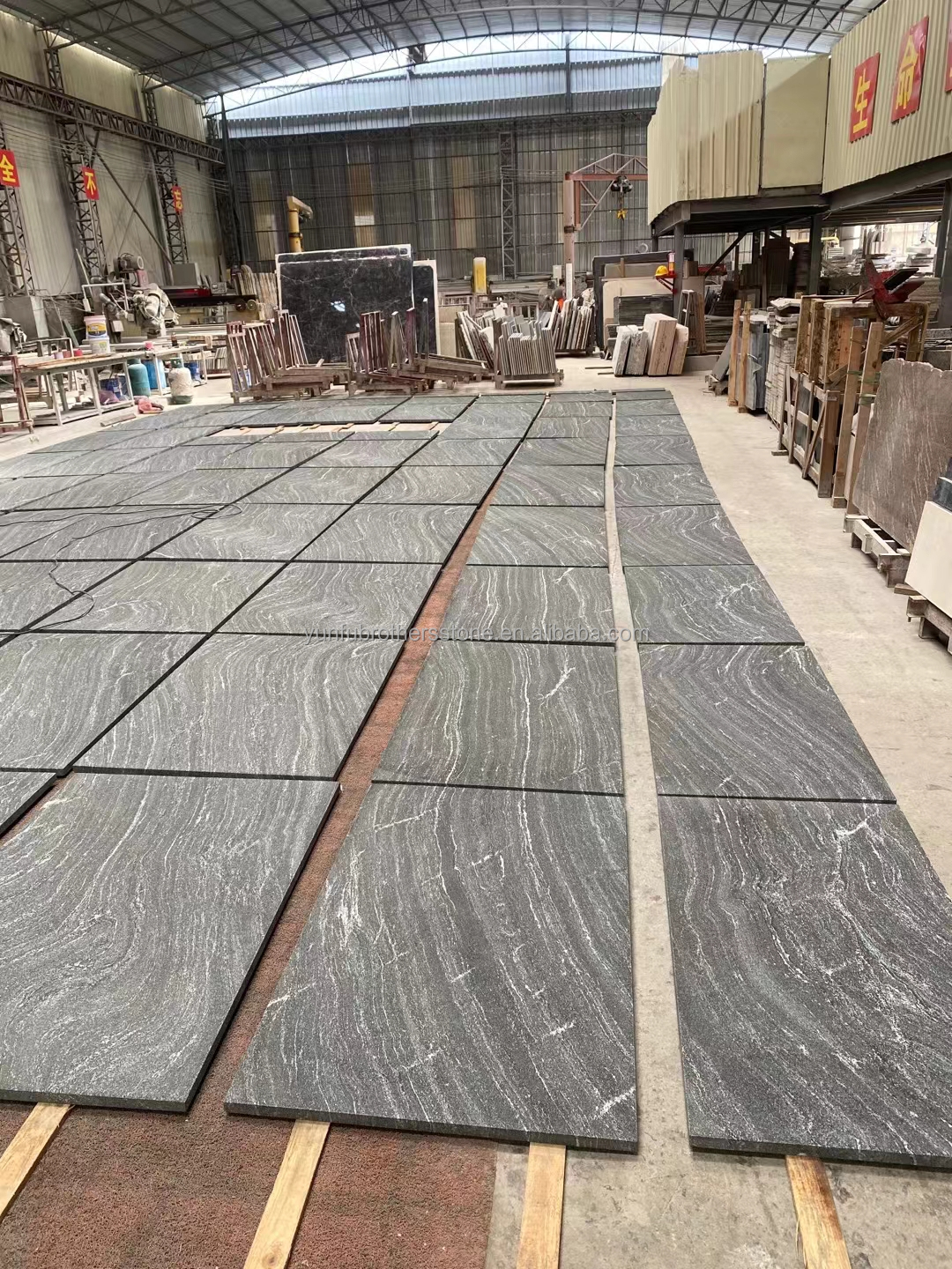 Via Lattea Black Granite Honed Cut-to-Size Tile for Classic and Elegant Floor Pattern