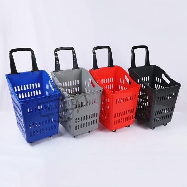 Cheaper Price Capacity Plastic Supermarket Shopping Basket With Handle And 2