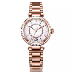 Wholesale Ladies Fashion watch ,Stainless steel watch for Women with Jelwery Bezel ,Customized design high end quality Wrist watch from china suppliers