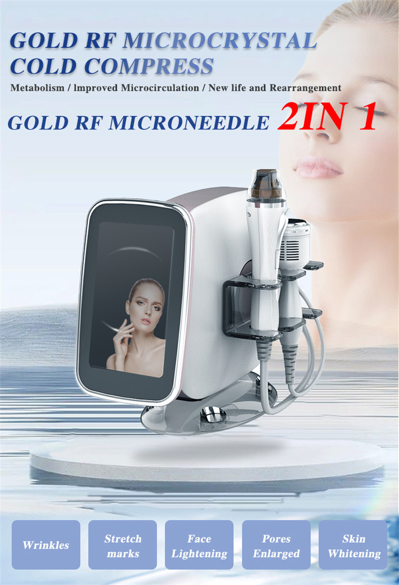 Skin Tightening Acne Treatment Fractional RF Gold Microneedling Device