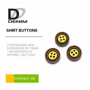 Wholesale Yellow Pearl Dress Shirt Buttons , Commercial Four Hole Button In Bulk from china suppliers