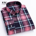 Men's 100% Cotton Plaid Button Collar Shirts Versatile Cardigan Tops for Any