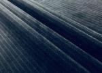 Striped Velvet Fabric Blue Black 240GSM 100% Polyester Heat Printing