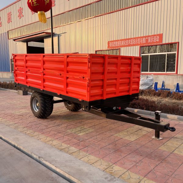 High Performance Heavy Load Farm Trailer Hydraulic Dump With 2-6 Tire