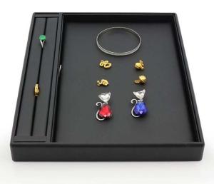 Wholesale Velvet Material Jewelry Storage Trays Exhibition Showcase Trays For Ring / Necklace from china suppliers