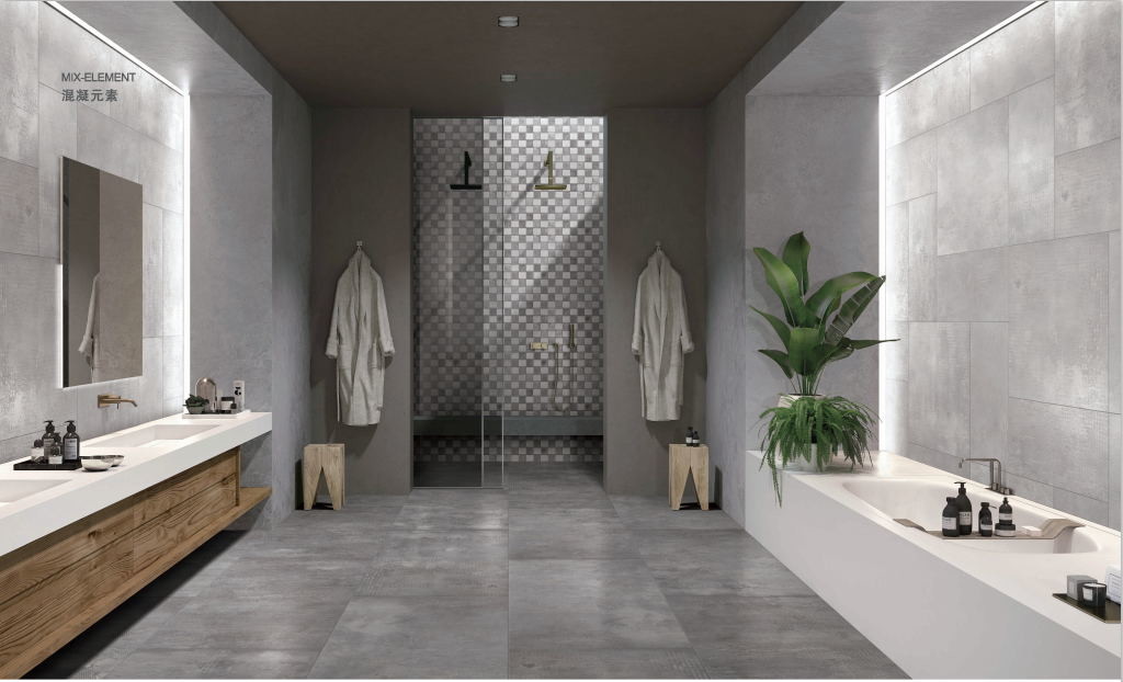 24'X48' Big Size Durable Living Room Porcelain Floor Tile Light Grey Color Wall Tile Wholesales
