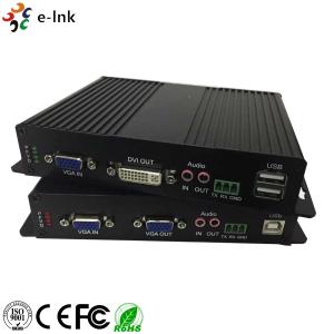 Wholesale Fiber Optic Converter 1080P VGA Fiber Video Media Converter Audio Extender 10KM from china suppliers