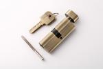 Antique Brass Door Lock Cylinder 80mm 3 Keys Fixing Screws Mortise Locking