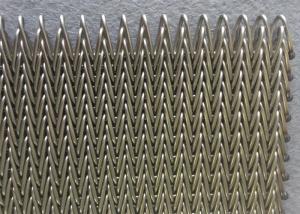 Wholesale Herringbone Woven Wire Conveyor Belt , Balanced Weave Conveyor Belts Welded Edge from china suppliers