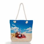 Beach Shell Pineapple Print Thick Rope Large Capacity Beach Bag For Outside