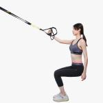 Home Nylon Webbing Suspension Training Straps , 245cm Elastic Band Workout