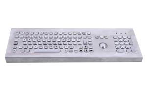 Wholesale 106 Keys Industrial Metal Keyboard With Trackball Stainless Steel Material from china suppliers