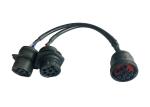 Deutsch 9-Pin J1939 Female to J1939 Male Square Flange & Threaded J1939 Male