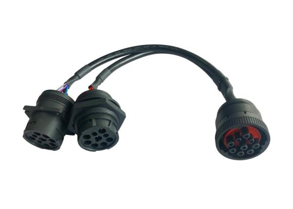 Deutsch 9-Pin J1939 Female to J1939 Male Square Flange & Threaded J1939 Male