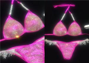 Wholesale World Miss Bodybuilding Bathing Suits Sparkle Rhinestones Fully Covered from china suppliers