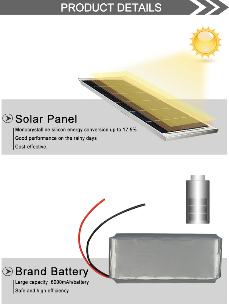 Aluminum Outdoor Solar Street Light 100W Integrated All in One Led Street Light