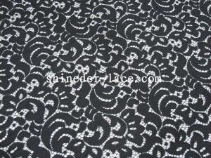 Wholesale Black Flower Cotton Nylon Lace Fabric Eco Friendly AZO Free Dyeing SYD-0036Z from china suppliers