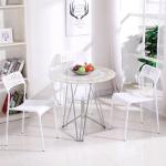 Glass Top Center Coffee Table , Marble Desktop Modern Center Table For Living