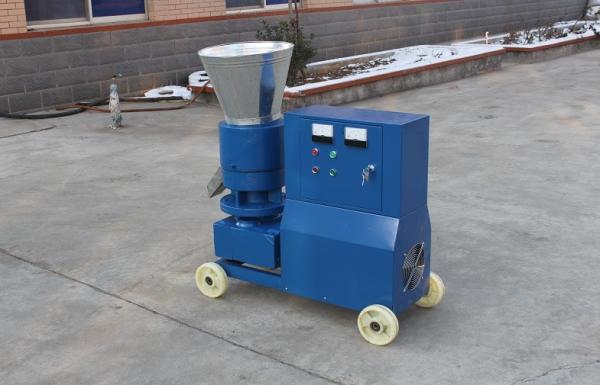 Flat Die Biomass Wood Pellet Machines / Making Wood Pellets At Home Elect Motor