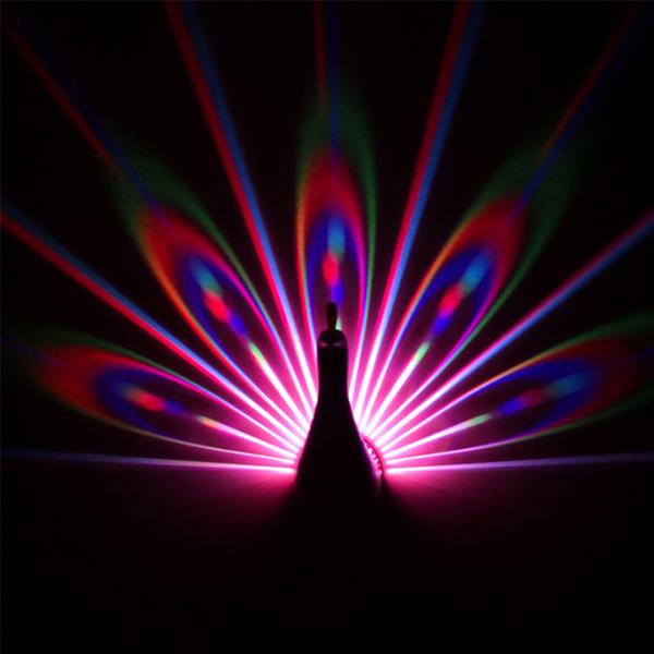 Novelty gifts product Peacock projection lamp, funny and attractive peacock