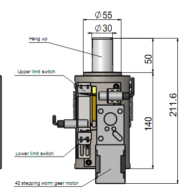 24V/48V AGV Lifting Mechanism Electric Special Lifting Traction Pin For Latent Traction