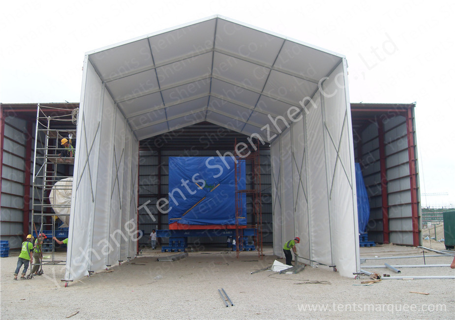 Large Workshop Custom Made Industrial Storage Tents White Pvc Fabric Cover