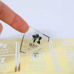 Vinyl Waterproof Clear Label Hot Stamping Gold Foil Adhesive
