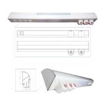 Patient Medical Bed Head Units Panels Three Cavities For Hospital
