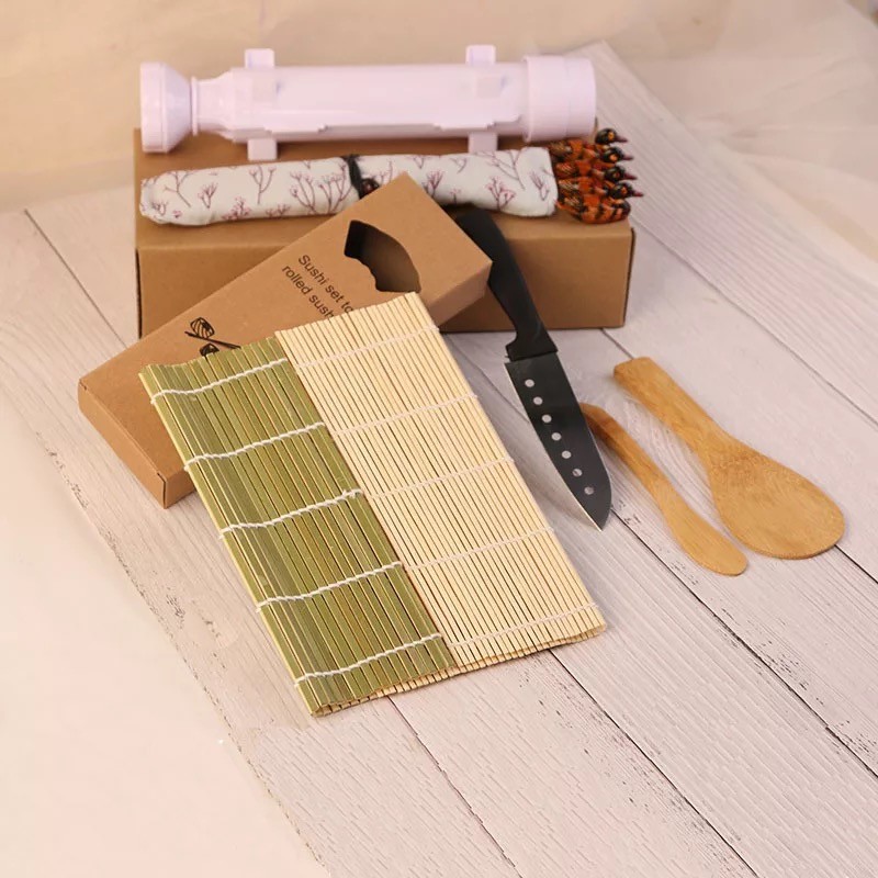 Knife Chopsticks Sushi Rolling Mats , User Guidance Bamboo Sushi Making Kit